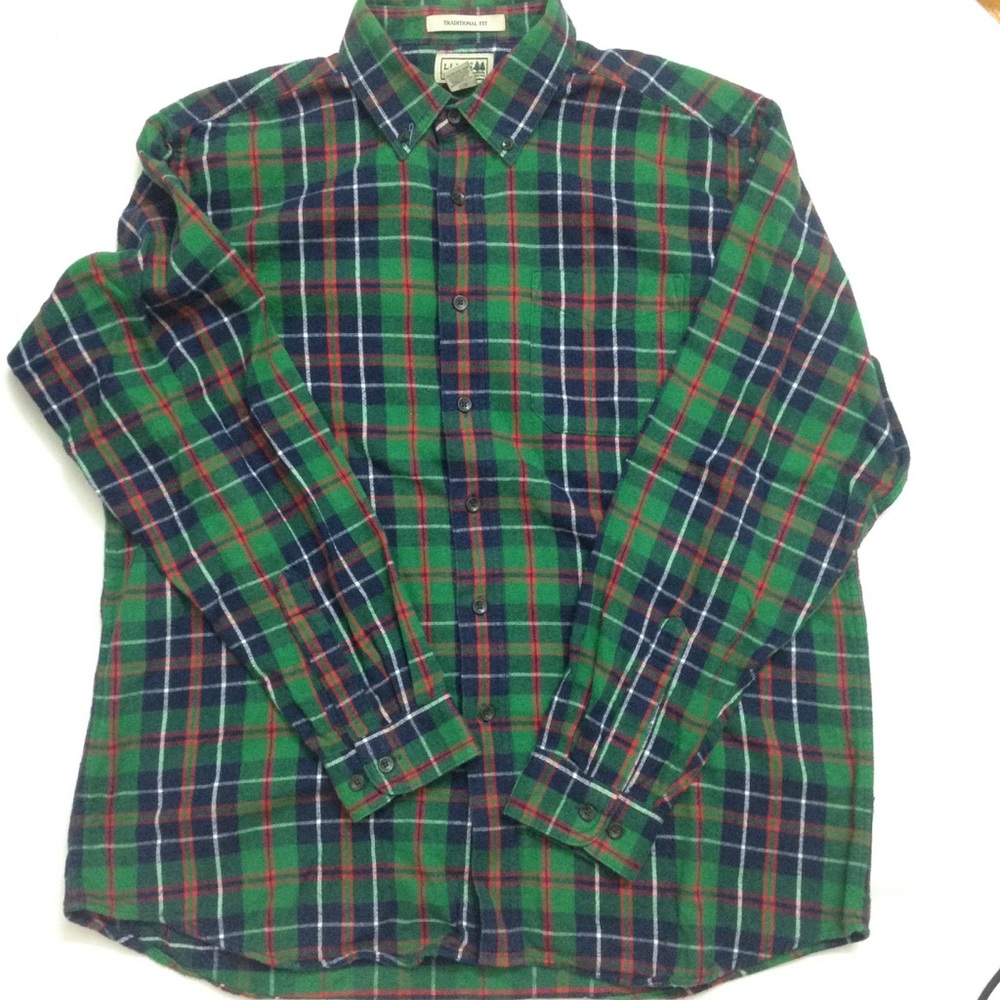 LL bean flannel size Large